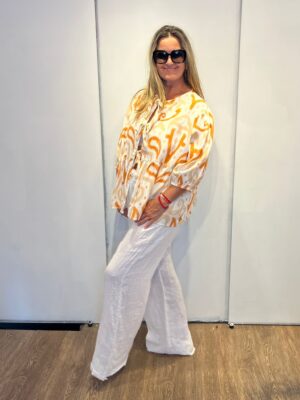 Chaqueta 3 Tiras Naranja