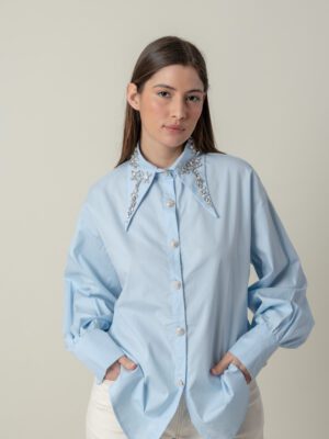 Camisa Piedras Celeste