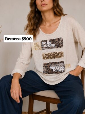Remera Algodón Beige